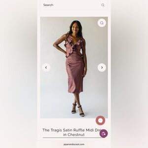 Piper & Scoot satin ruffle dress